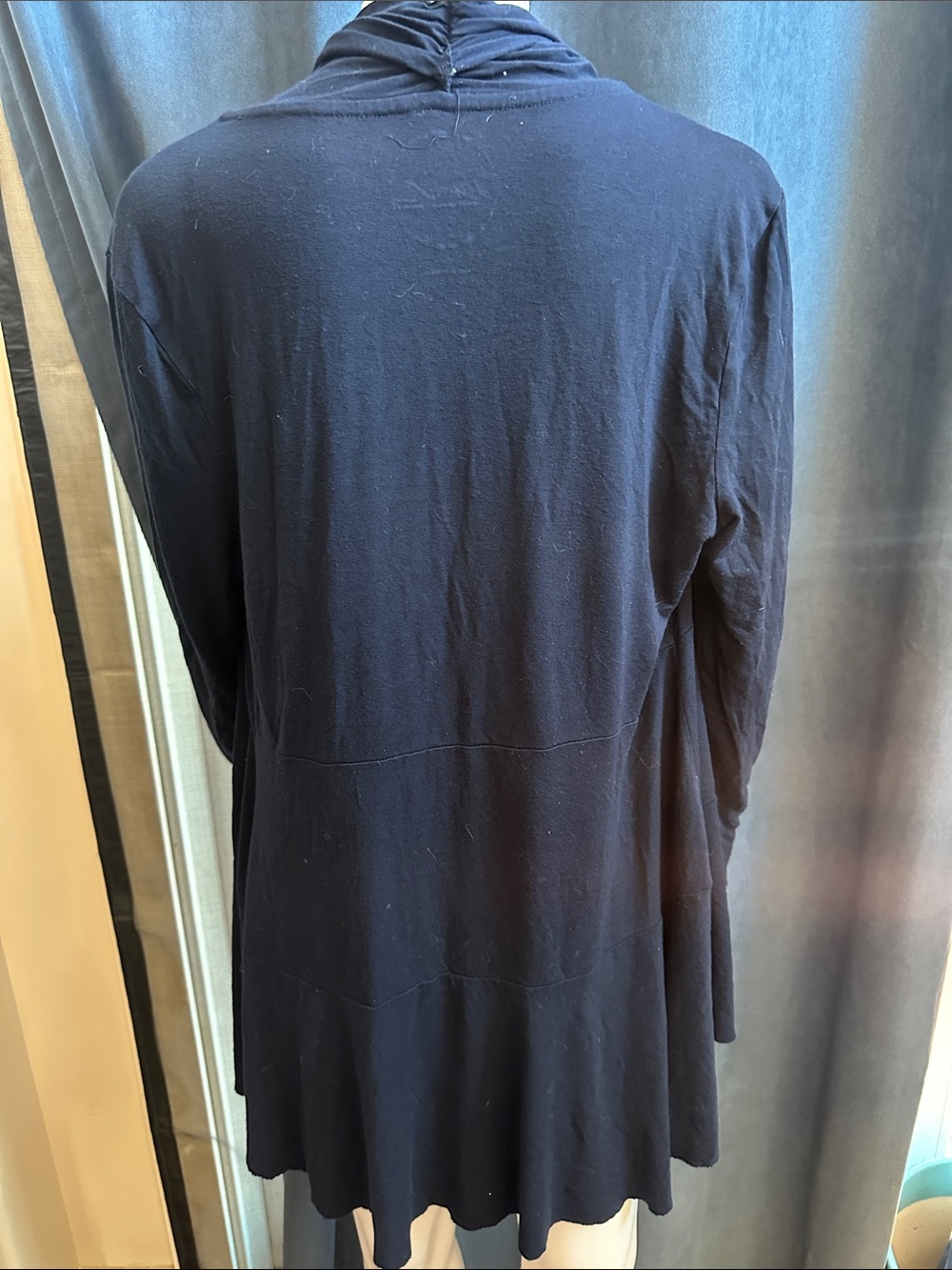 INC International Concepts Blue Drape Open Front Cardigan Wrap Size L - Picture 4 of 11